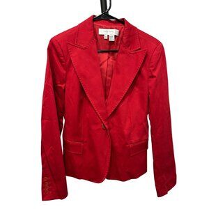 Zara Woman Red Single Button Blazer Jacket Size 10